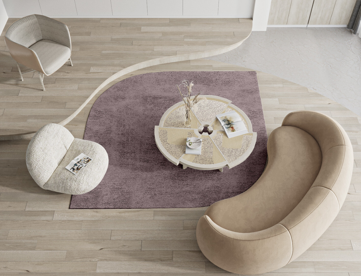 Limbus Geometric Ogee Hand Knotted Bamboo Silk Custom Rug by Rug Artisan