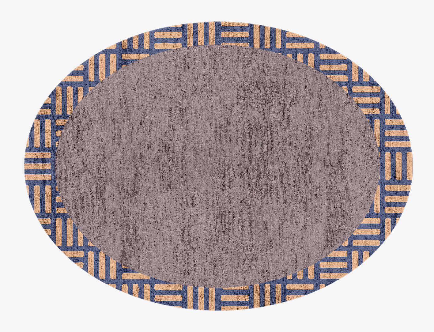 Limbus Geometric Oval Hand Knotted Bamboo Silk Custom Rug by Rug Artisan
