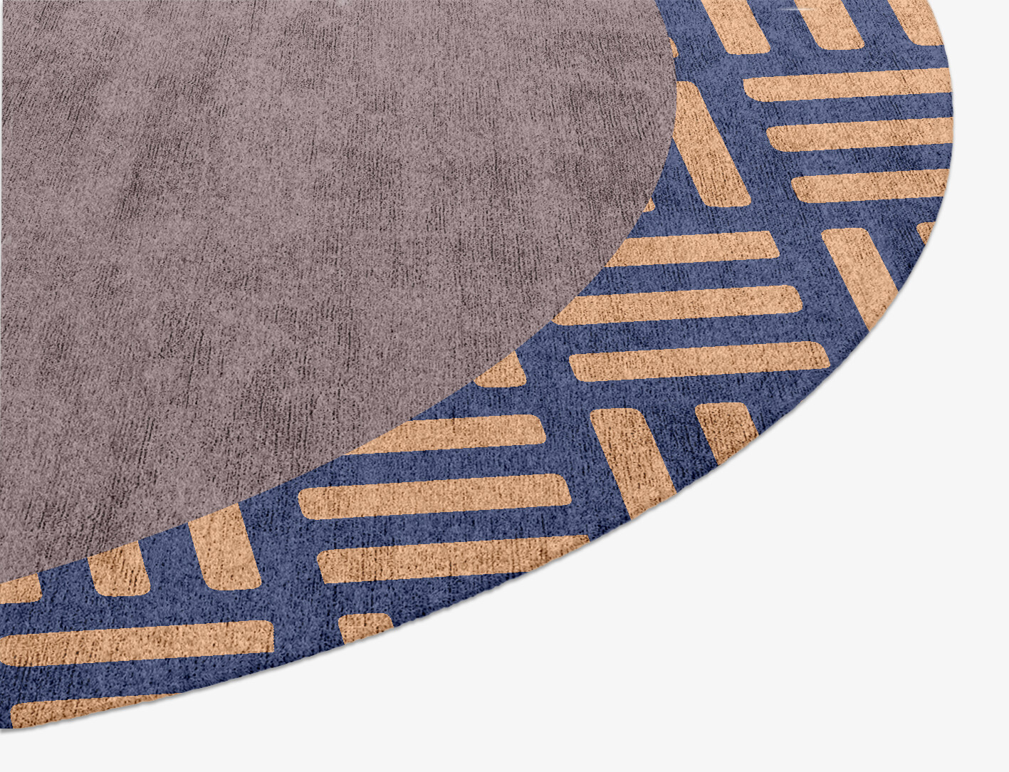 Limbus Geometric Oval Hand Knotted Bamboo Silk Custom Rug by Rug Artisan