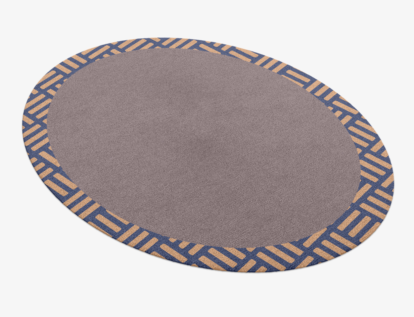 Limbus Geometric Oval Hand Knotted Tibetan Wool Custom Rug by Rug Artisan