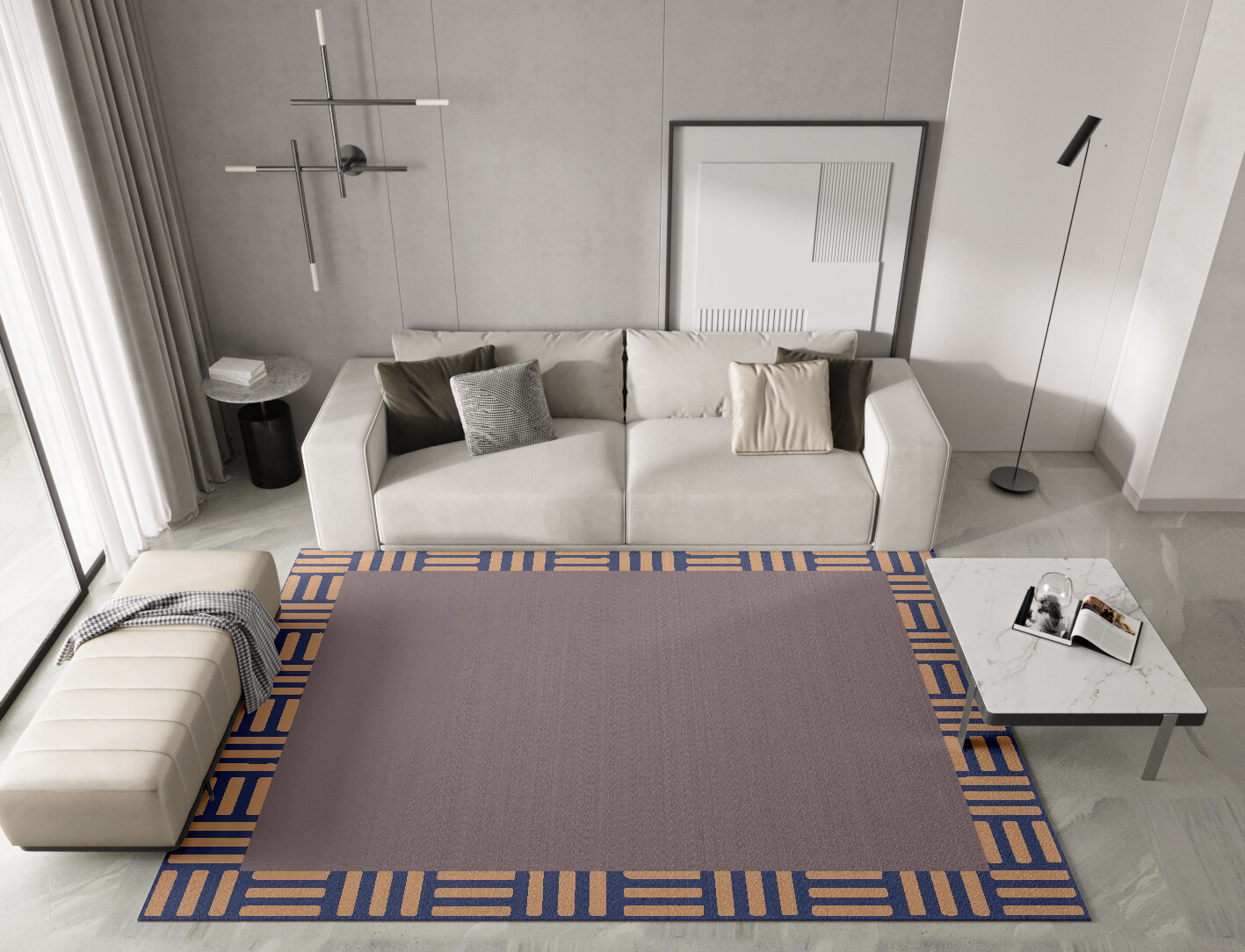 Limbus Geometric Rectangle Hand Knotted Tibetan Wool Custom Rug by Rug Artisan