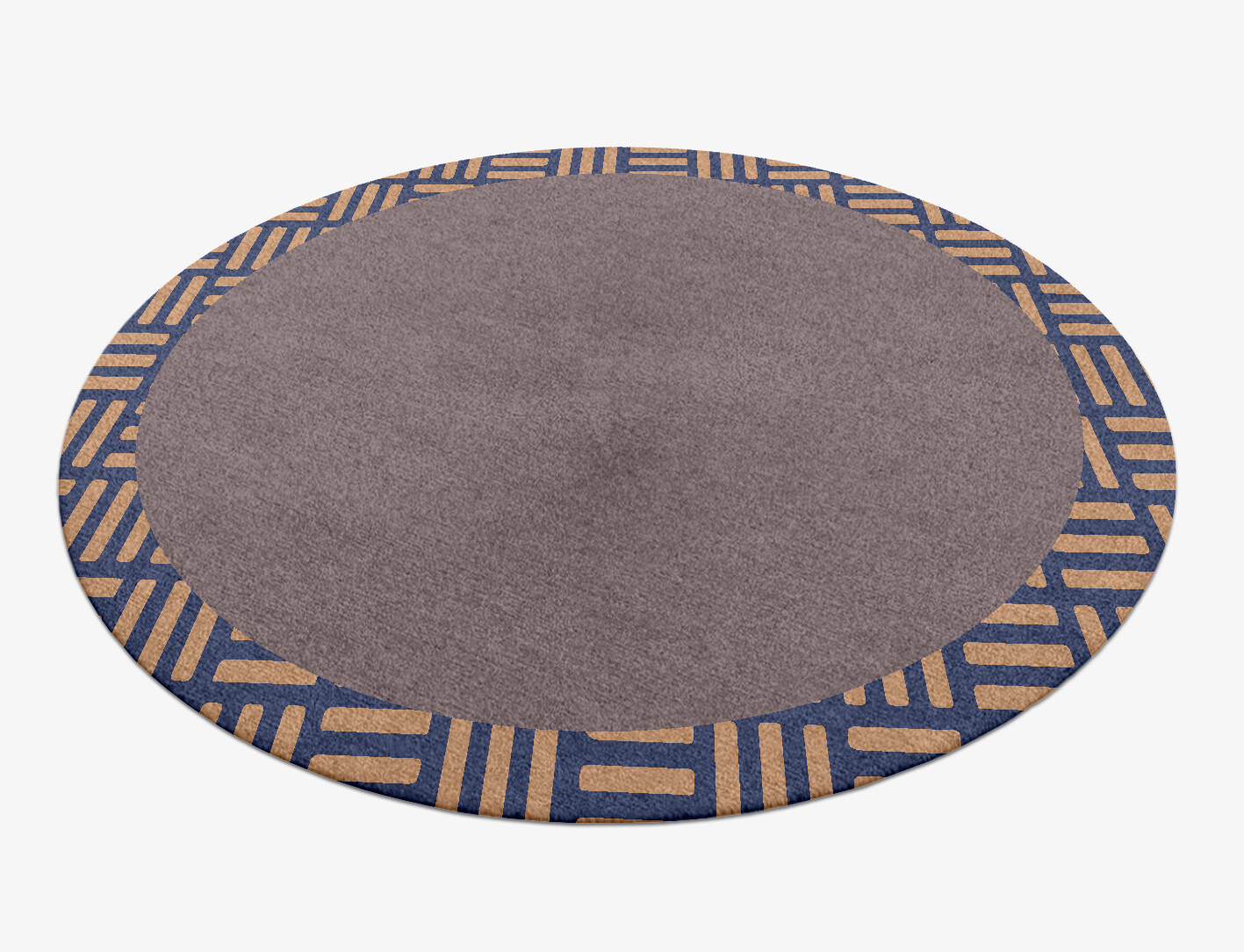 Limbus Geometric Round Hand Knotted Tibetan Wool Custom Rug by Rug Artisan
