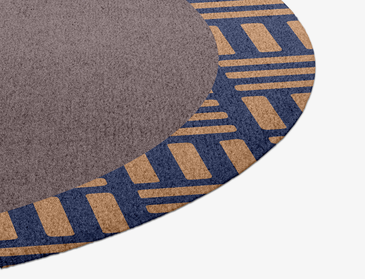Limbus Geometric Round Hand Knotted Tibetan Wool Custom Rug by Rug Artisan