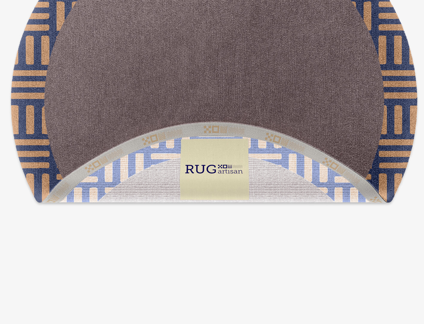 Limbus Geometric Round Hand Knotted Tibetan Wool Custom Rug by Rug Artisan