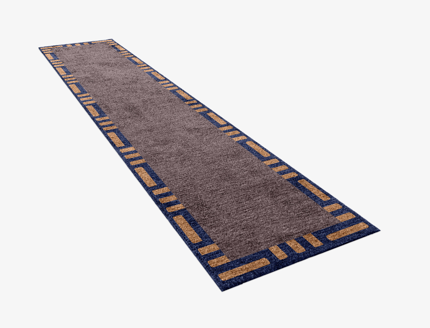 Limbus Geometric Runner Hand Knotted Bamboo Silk Custom Rug by Rug Artisan