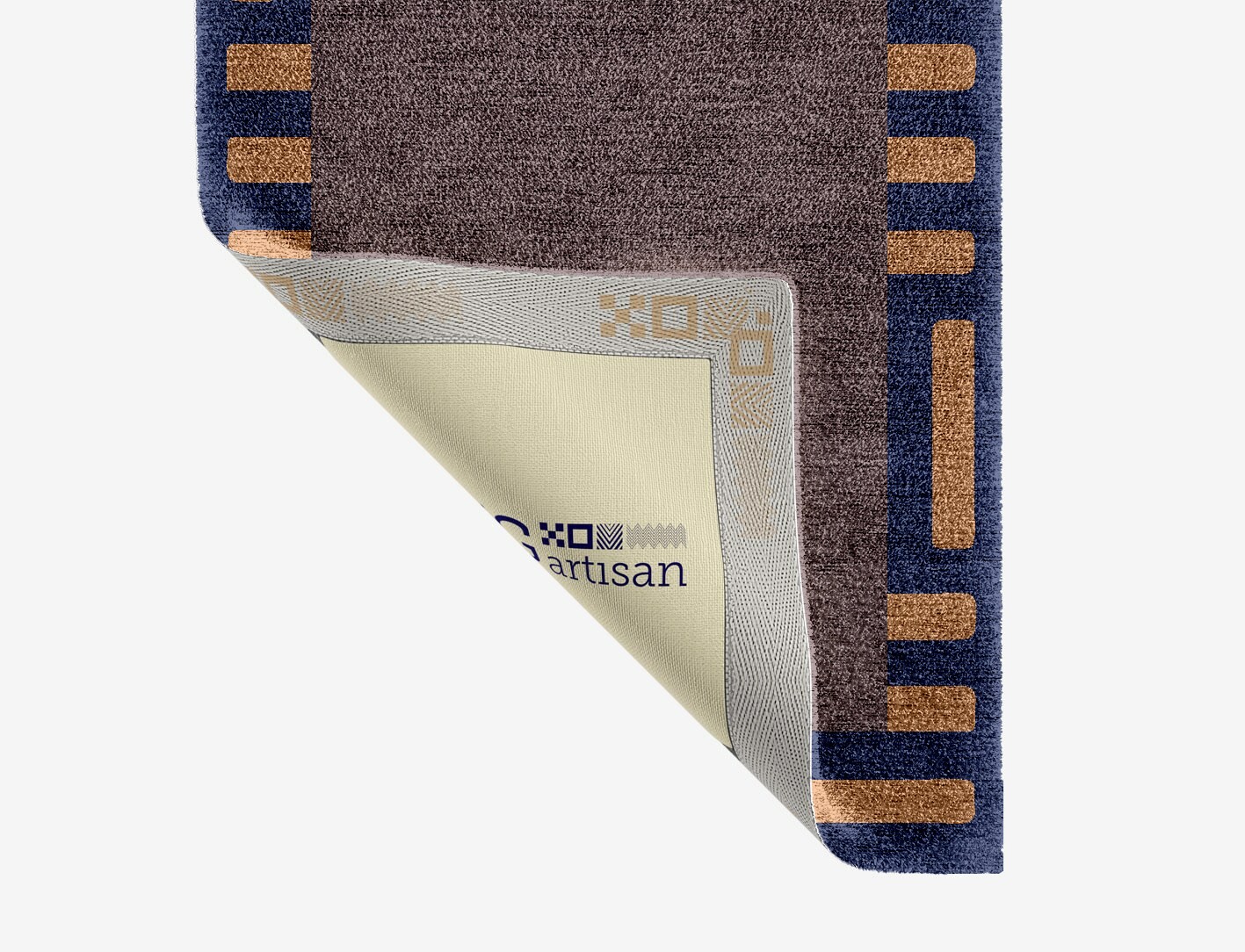 Limbus Geometric Runner Hand Knotted Bamboo Silk Custom Rug by Rug Artisan