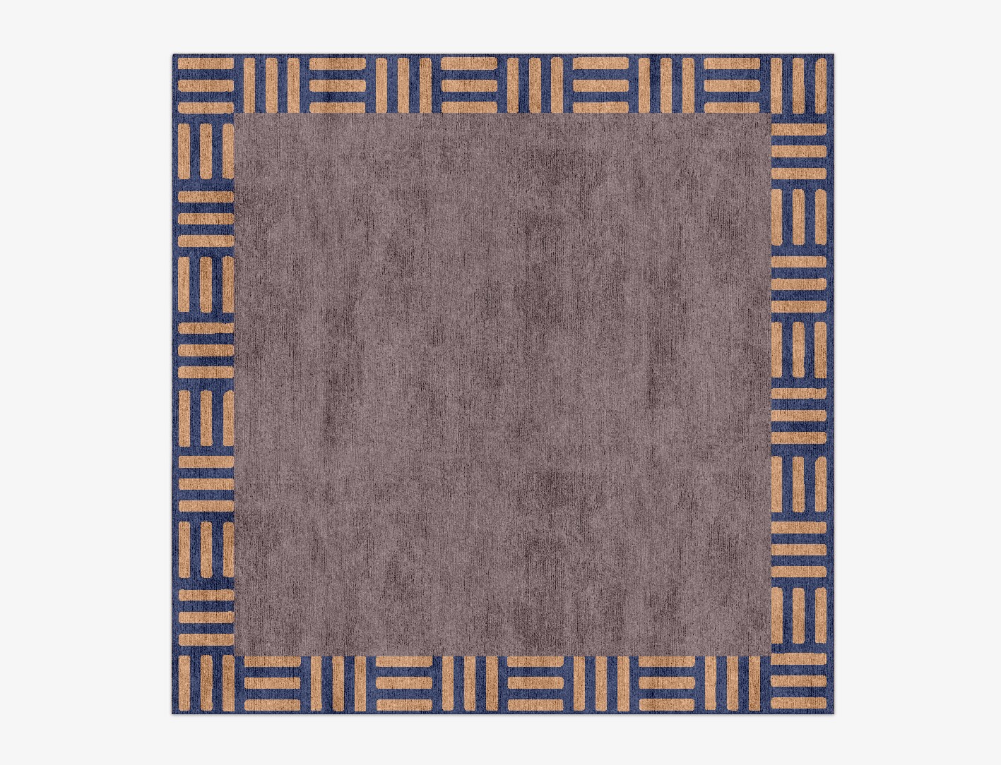 Limbus Geometric Square Hand Knotted Bamboo Silk Custom Rug by Rug Artisan