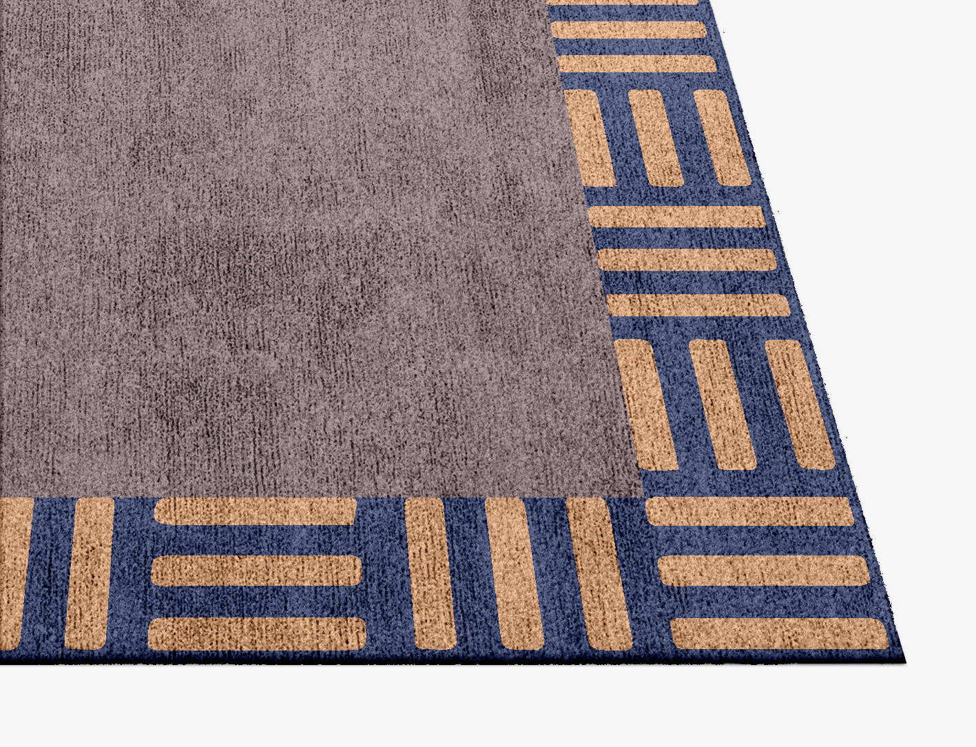 Limbus Geometric Square Hand Knotted Bamboo Silk Custom Rug by Rug Artisan