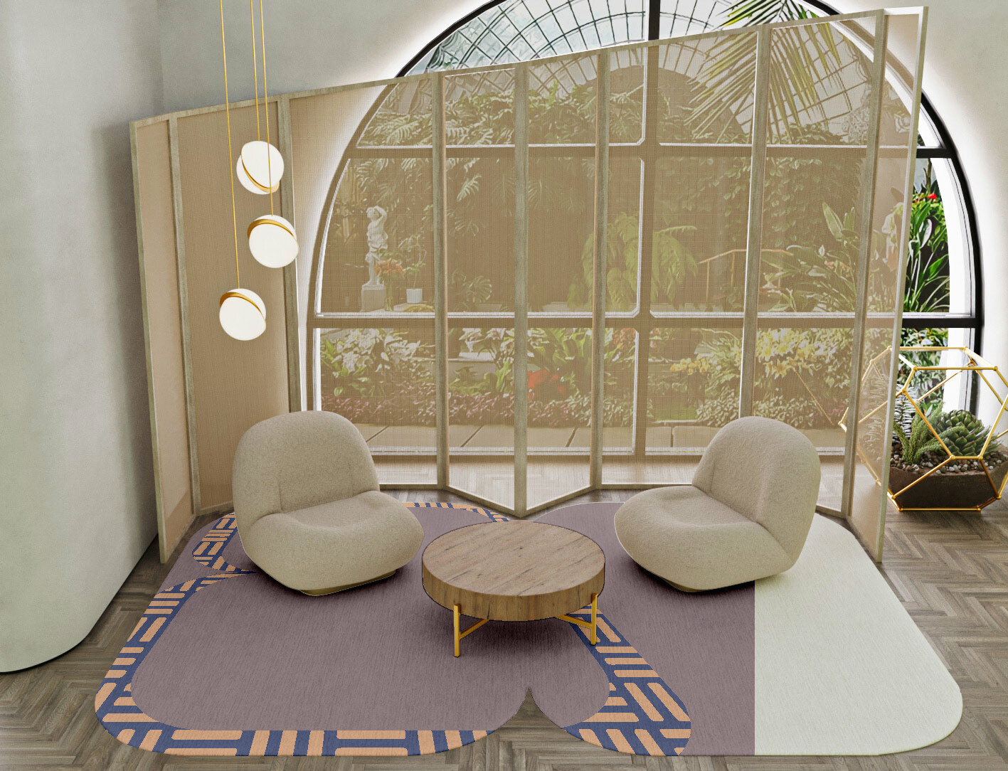 Limbus Geometric Eight Hand Tufted Pure Wool Custom Rug by Rug Artisan