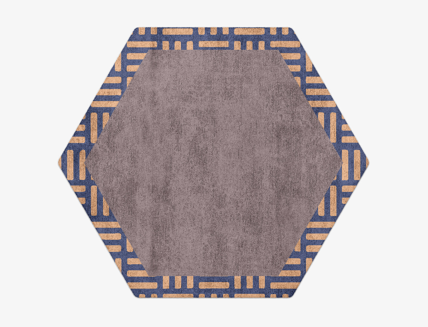 Limbus Geometric Hexagon Hand Tufted Bamboo Silk Custom Rug by Rug Artisan