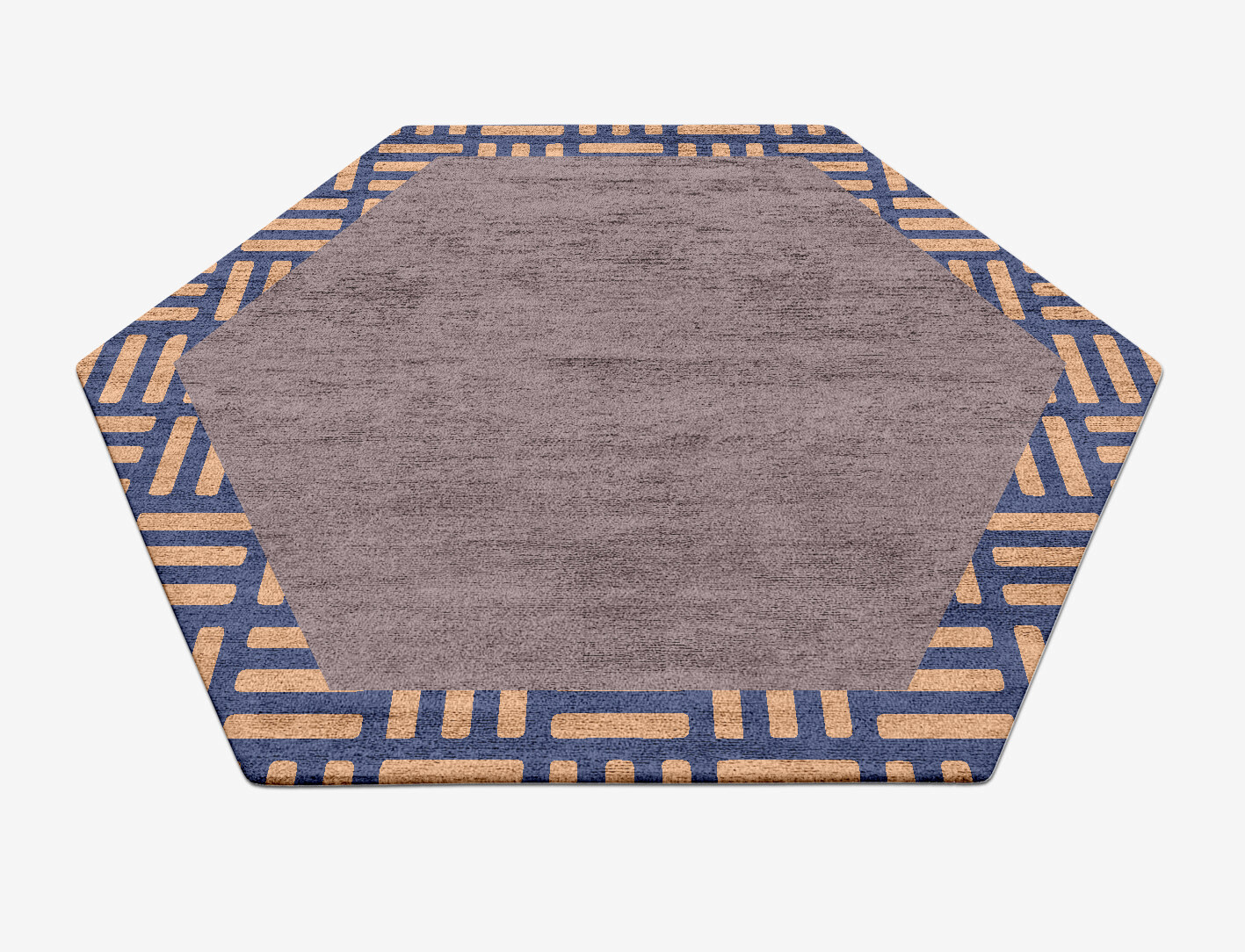 Limbus Geometric Hexagon Hand Tufted Bamboo Silk Custom Rug by Rug Artisan