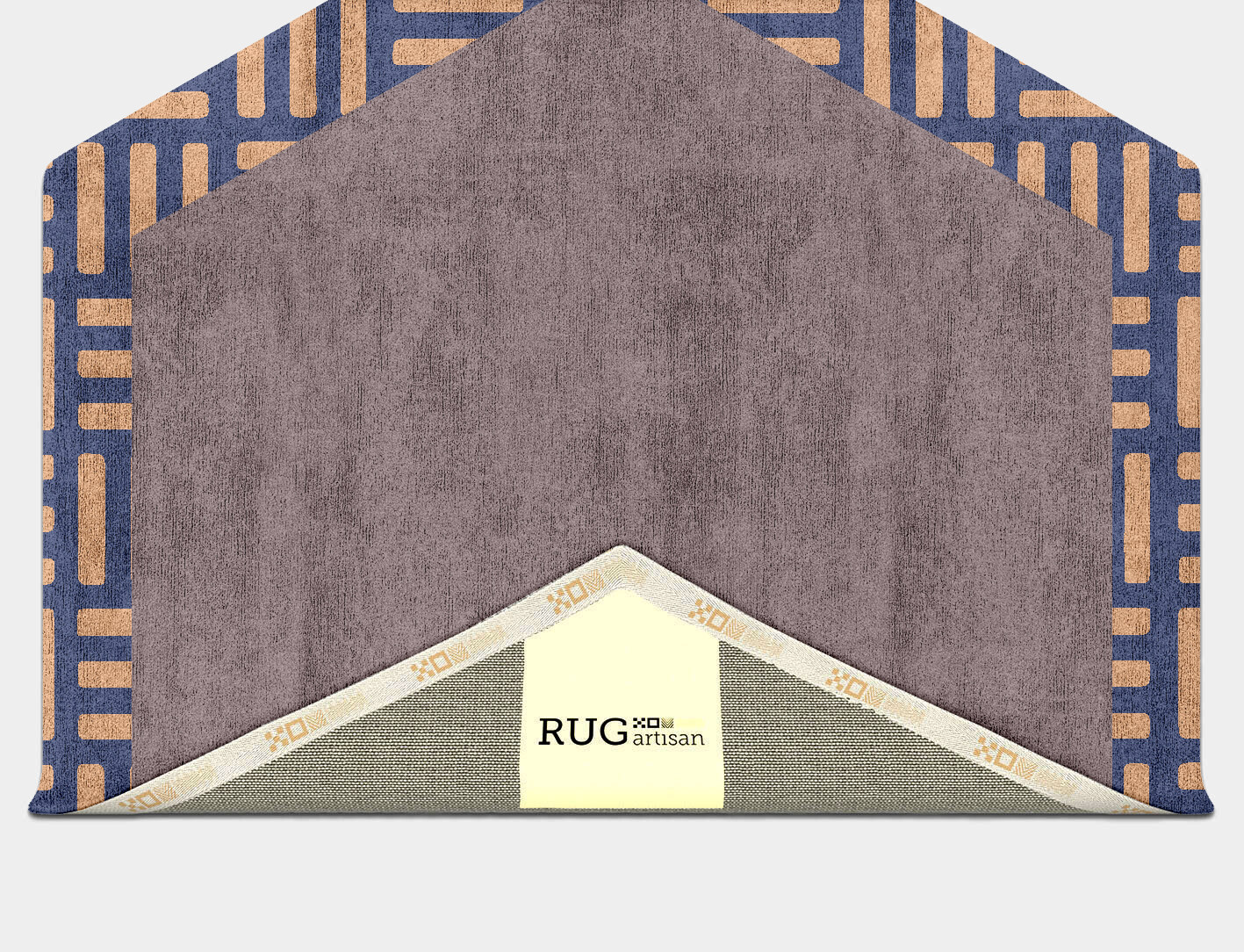 Limbus Geometric Hexagon Hand Tufted Bamboo Silk Custom Rug by Rug Artisan