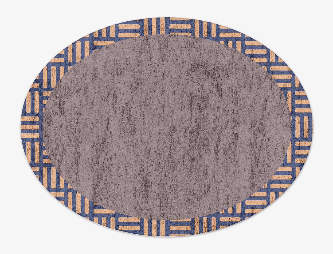 Limbus Geometric Oval Hand Tufted Bamboo Silk Custom Rug by Rug Artisan