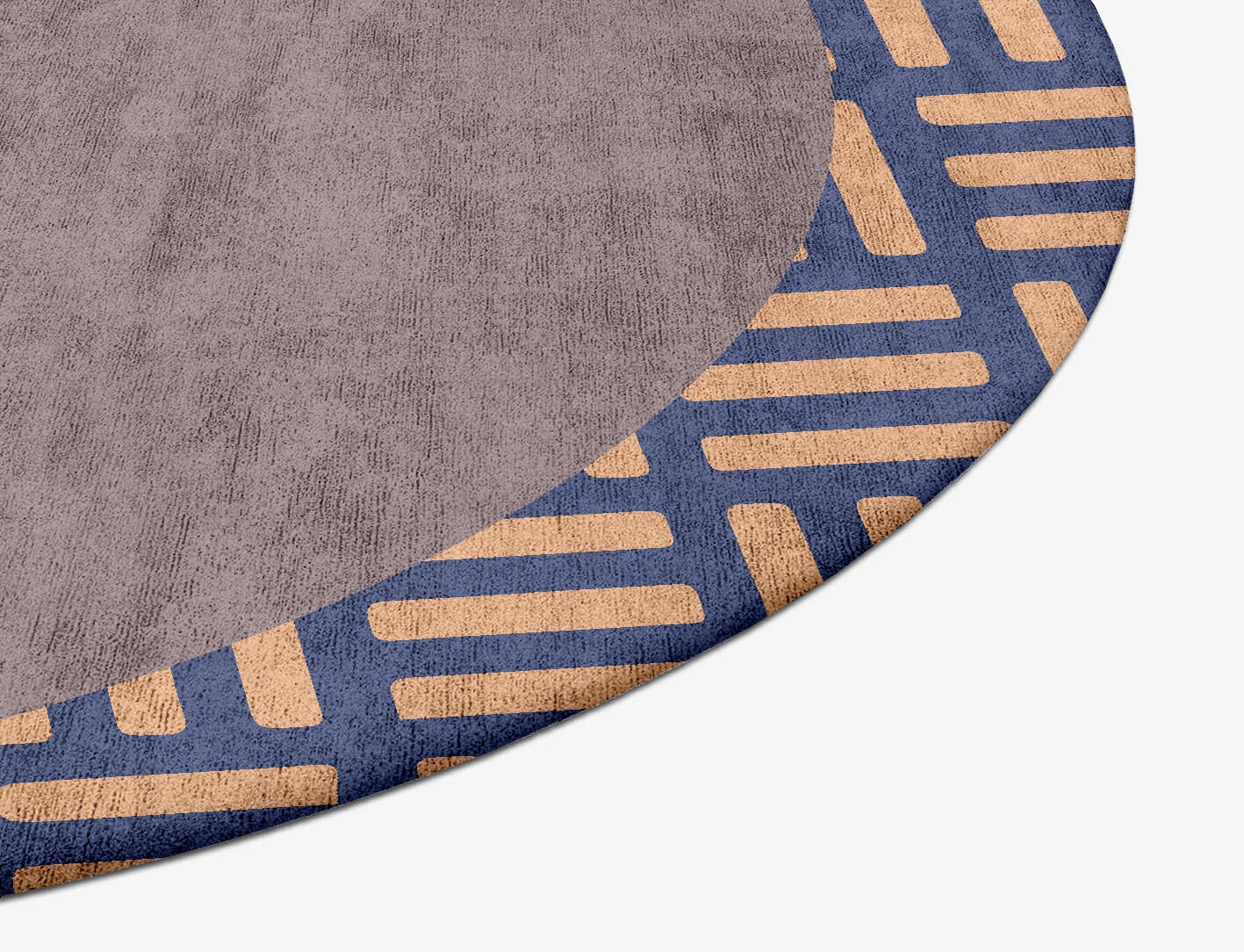 Limbus Geometric Oval Hand Tufted Bamboo Silk Custom Rug by Rug Artisan