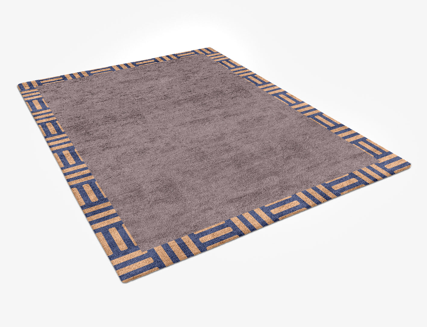 Limbus Geometric Rectangle Hand Tufted Bamboo Silk Custom Rug by Rug Artisan
