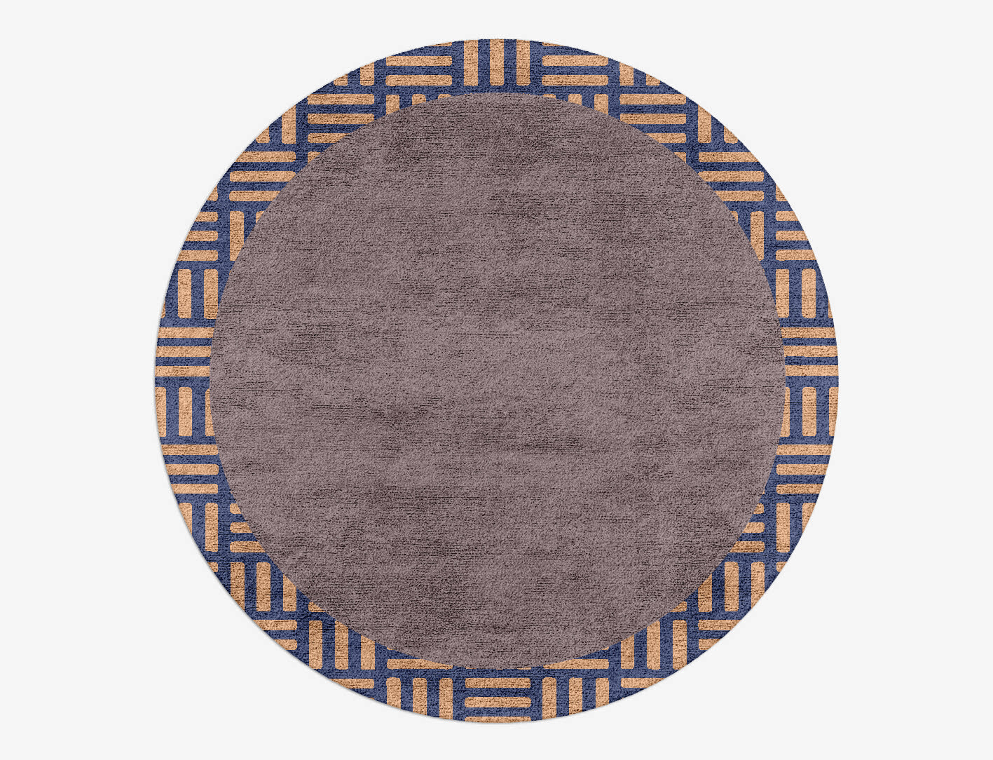 Limbus Geometric Round Hand Tufted Bamboo Silk Custom Rug by Rug Artisan