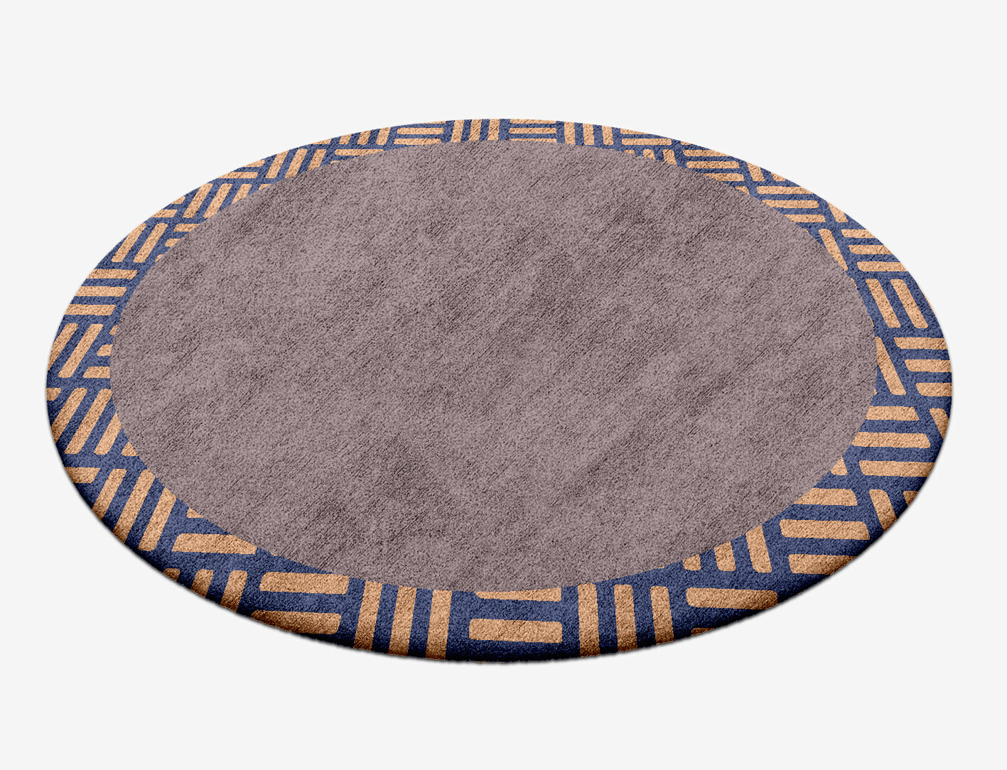 Limbus Geometric Round Hand Tufted Bamboo Silk Custom Rug by Rug Artisan