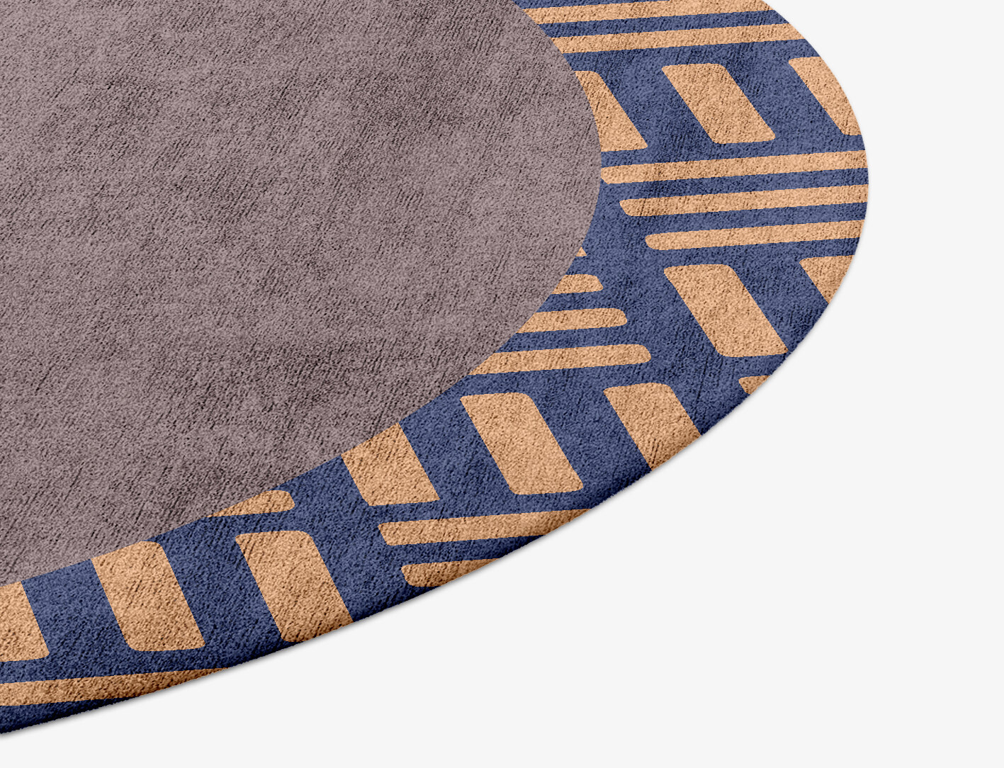 Limbus Geometric Round Hand Tufted Bamboo Silk Custom Rug by Rug Artisan