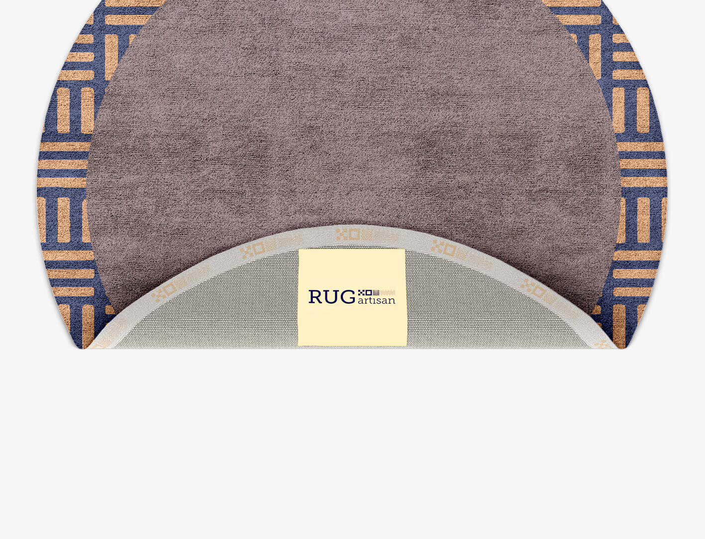 Limbus Geometric Round Hand Tufted Bamboo Silk Custom Rug by Rug Artisan