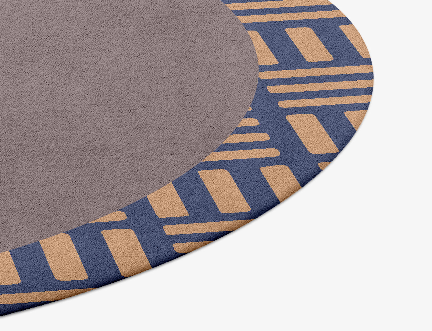 Limbus Geometric Round Hand Tufted Pure Wool Custom Rug by Rug Artisan
