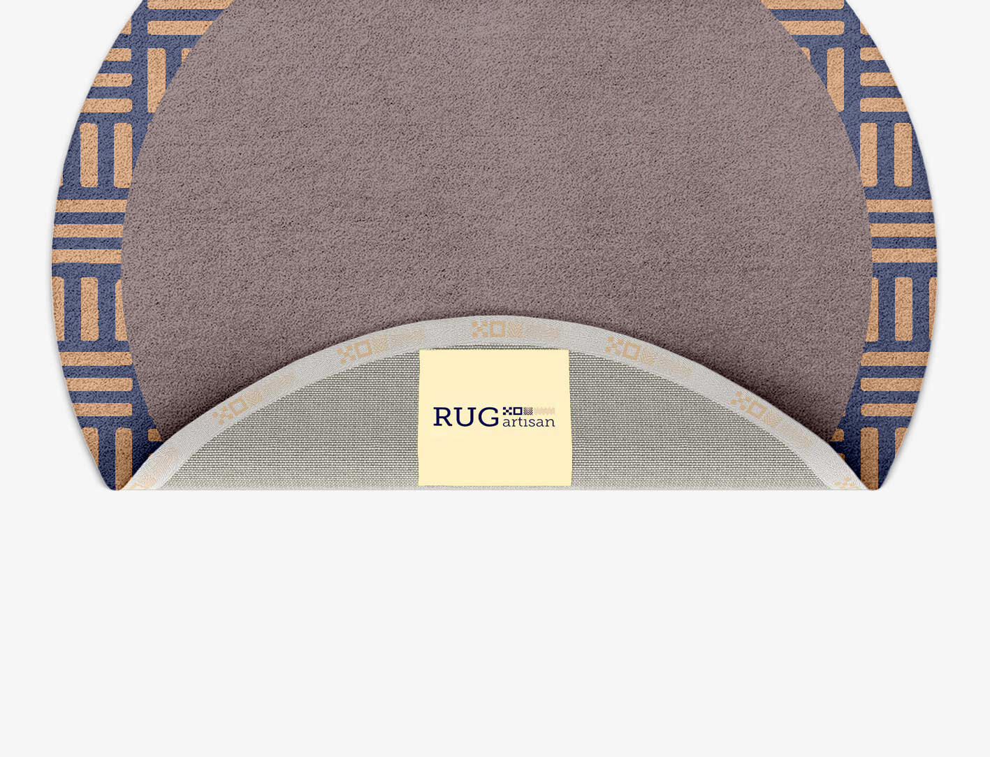 Limbus Geometric Round Hand Tufted Pure Wool Custom Rug by Rug Artisan