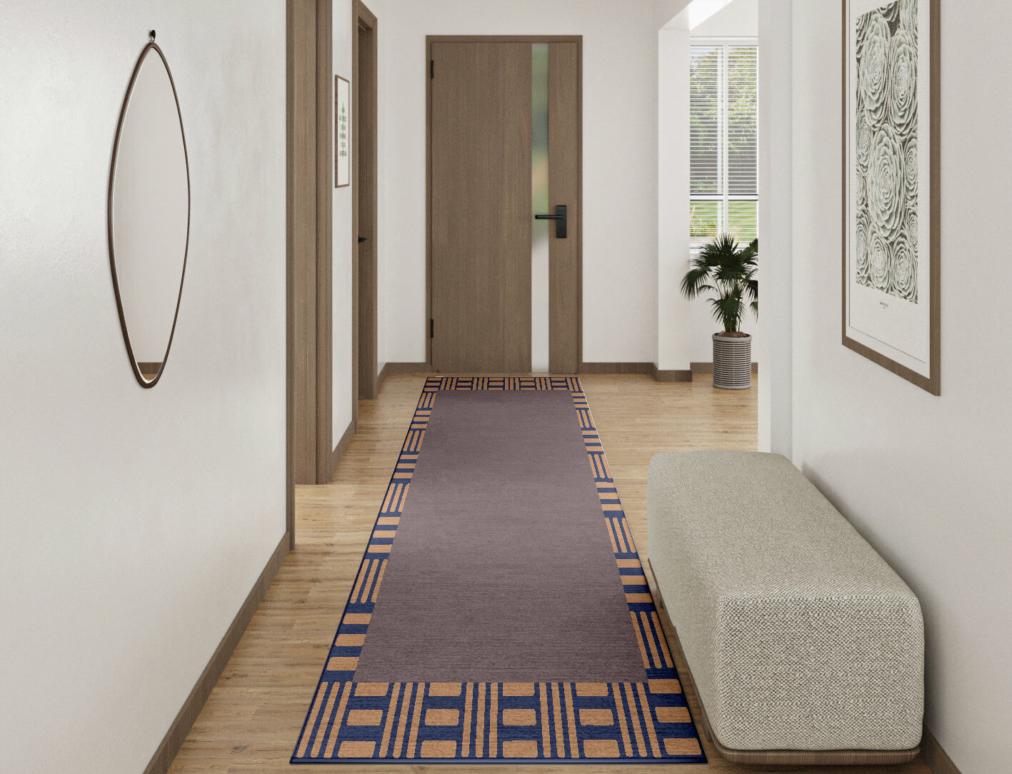 Limbus Geometric Runner Hand Tufted Pure Wool Custom Rug by Rug Artisan
