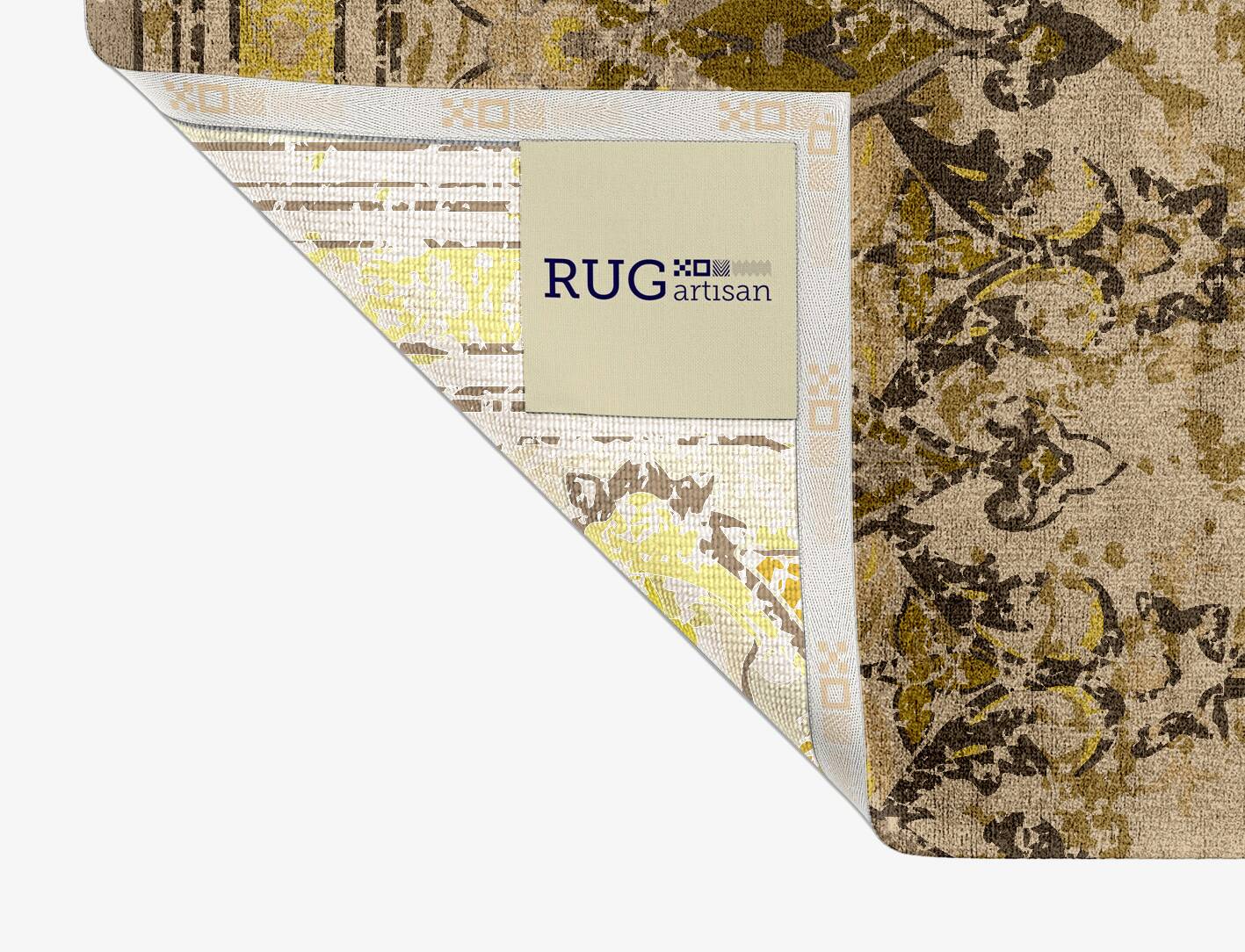 Lime Base Vintage Rectangle Hand Knotted Bamboo Silk Custom Rug by Rug Artisan