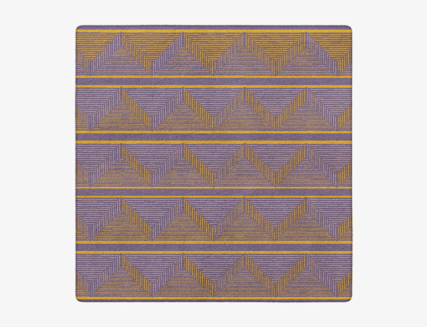 Line Lanes Modern Geometrics Square Hand Tufted Pure Wool Custom Rug by Rug Artisan