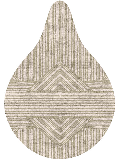 Linen Batik Drop Hand Tufted Bamboo Silk Custom Rug by Rug Artisan