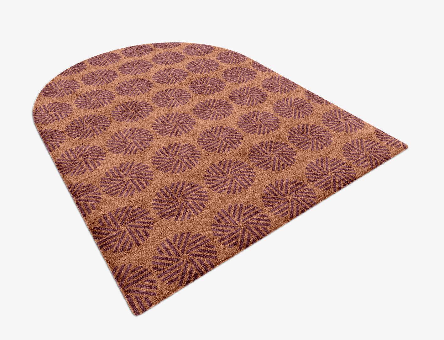 Lines Modern Geometrics Arch Hand Knotted Bamboo Silk Custom Rug by Rug Artisan