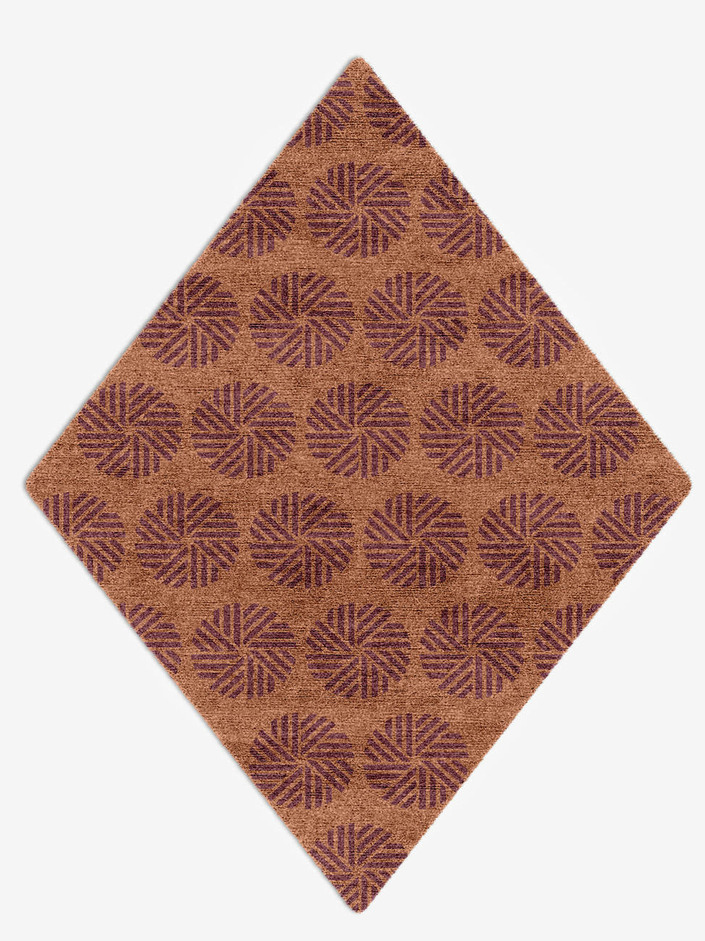 Lines Modern Geometrics Diamond Hand Knotted Bamboo Silk Custom Rug by Rug Artisan