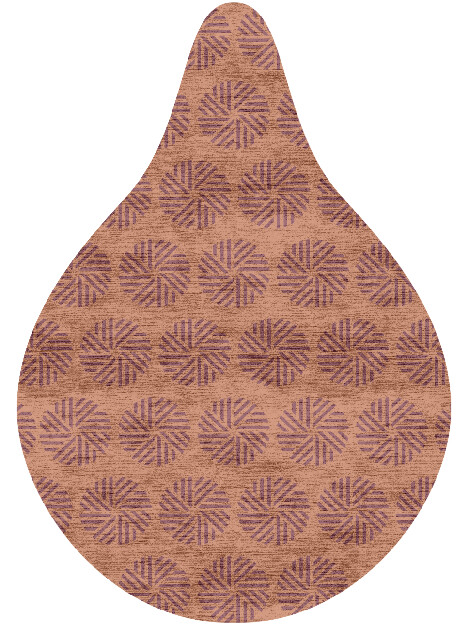 Lines Modern Geometrics Drop Hand Knotted Bamboo Silk Custom Rug by Rug Artisan