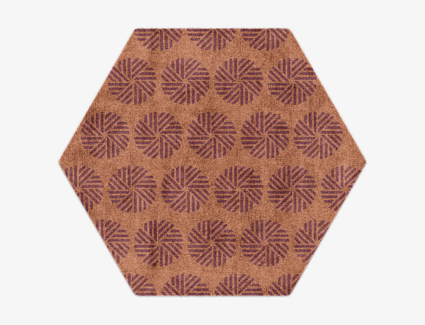 Lines Modern Geometrics Hexagon Hand Knotted Bamboo Silk Custom Rug by Rug Artisan