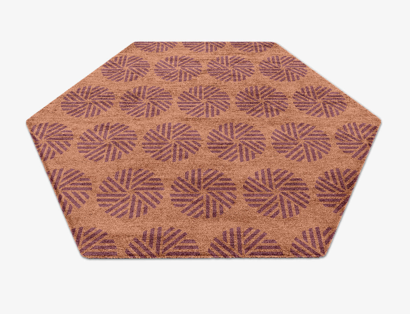 Lines Modern Geometrics Hexagon Hand Knotted Bamboo Silk Custom Rug by Rug Artisan