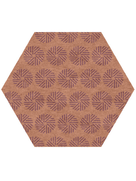 Lines Modern Geometrics Hexagon Hand Knotted Tibetan Wool Custom Rug by Rug Artisan