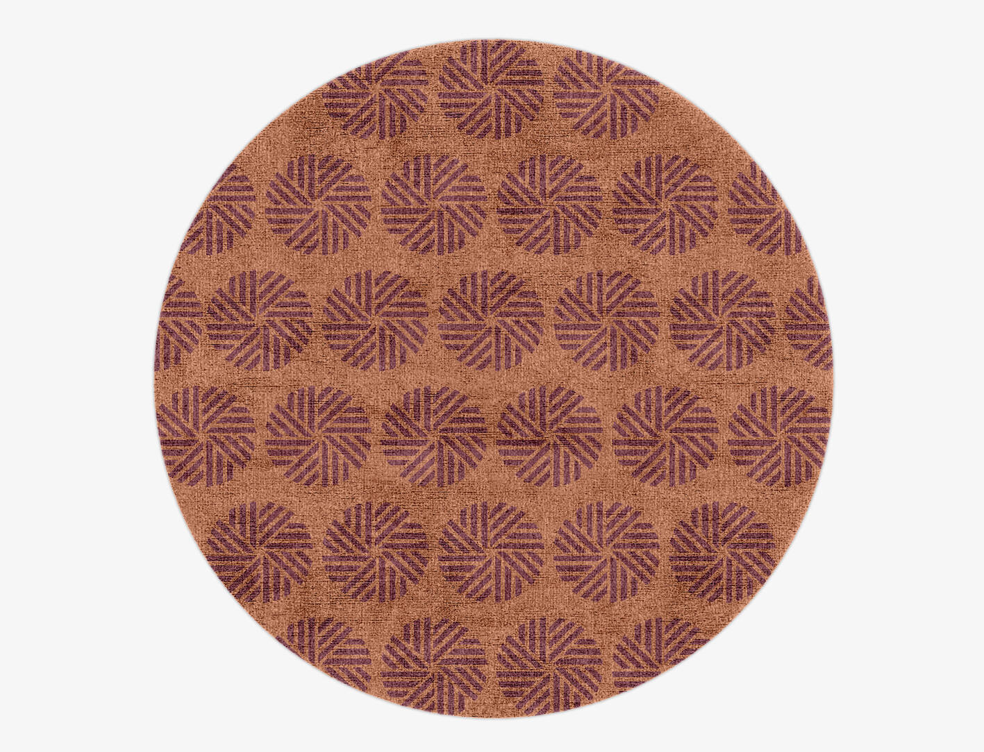 Lines Modern Geometrics Round Hand Knotted Bamboo Silk Custom Rug by Rug Artisan