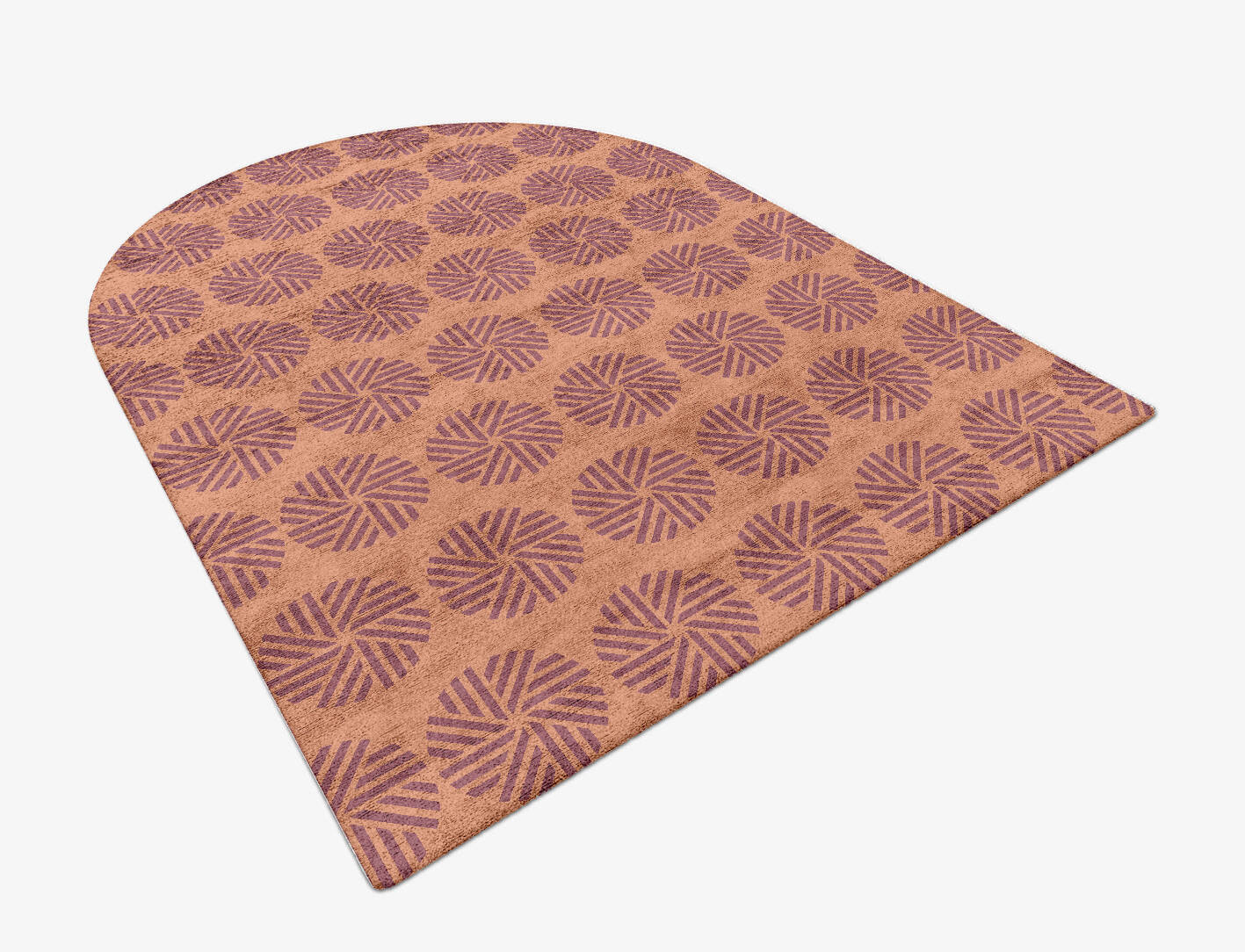 Lines Modern Geometrics Arch Hand Tufted Bamboo Silk Custom Rug by Rug Artisan