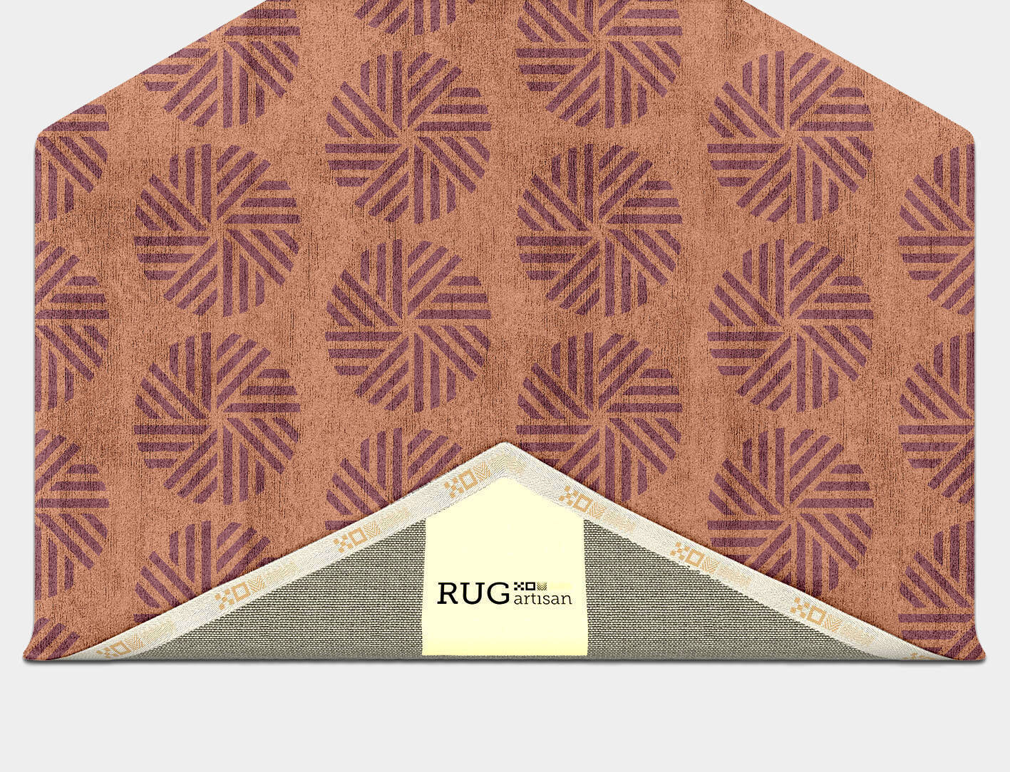 Lines Modern Geometrics Hexagon Hand Tufted Bamboo Silk Custom Rug by Rug Artisan