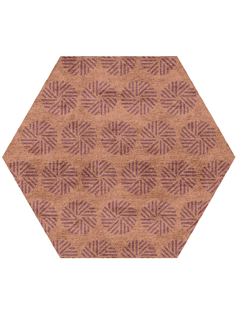 Lines Modern Geometrics Hexagon Hand Tufted Bamboo Silk Custom Rug by Rug Artisan