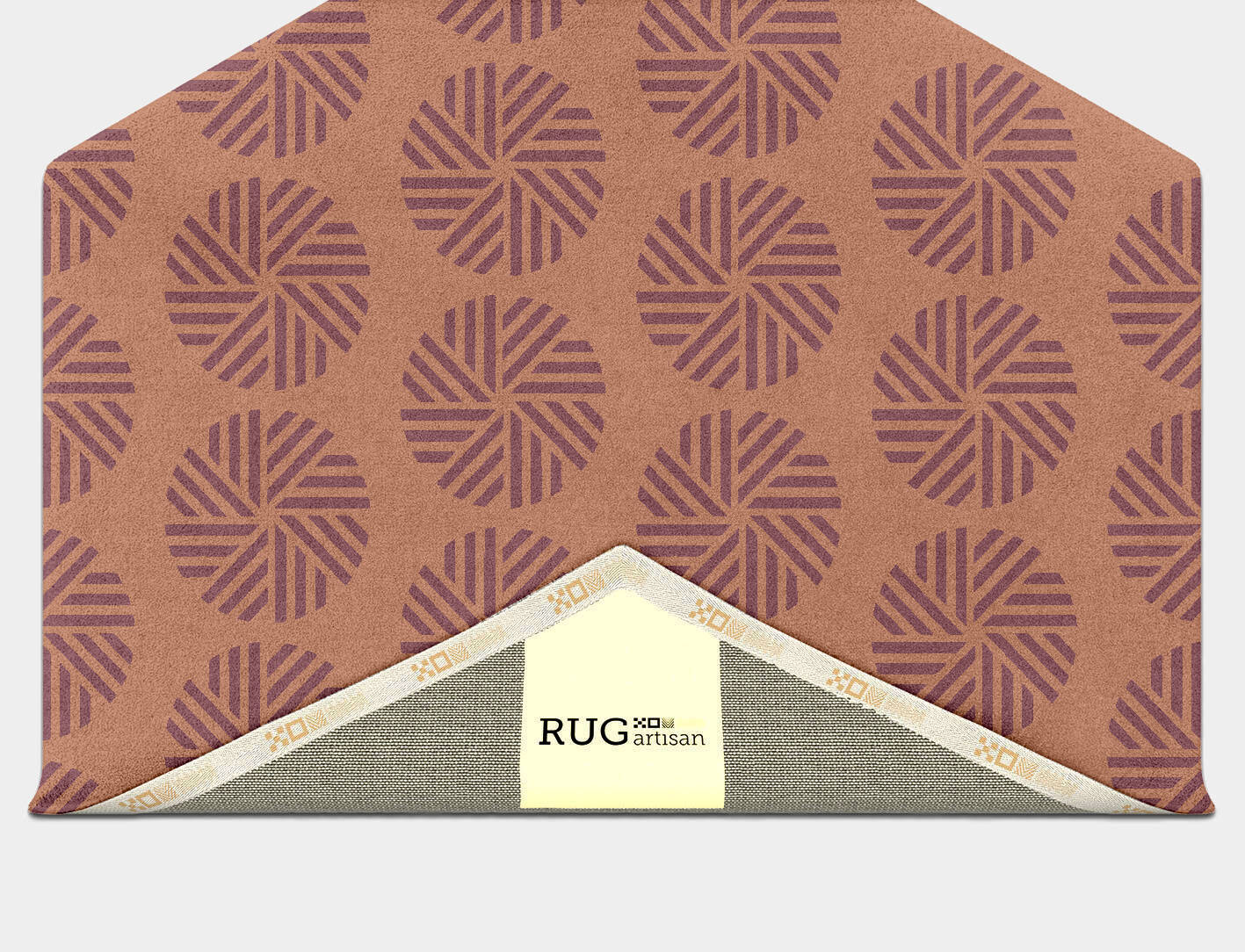 Lines Modern Geometrics Hexagon Hand Tufted Pure Wool Custom Rug by Rug Artisan