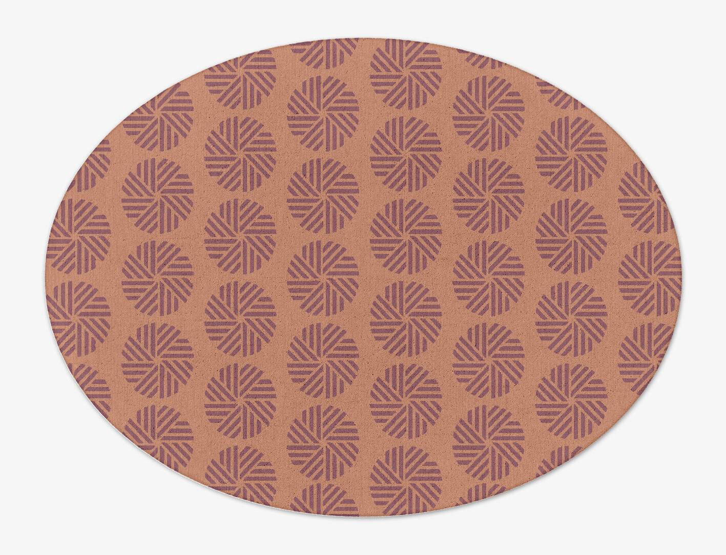 Lines Modern Geometrics Oval Hand Tufted Pure Wool Custom Rug by Rug Artisan