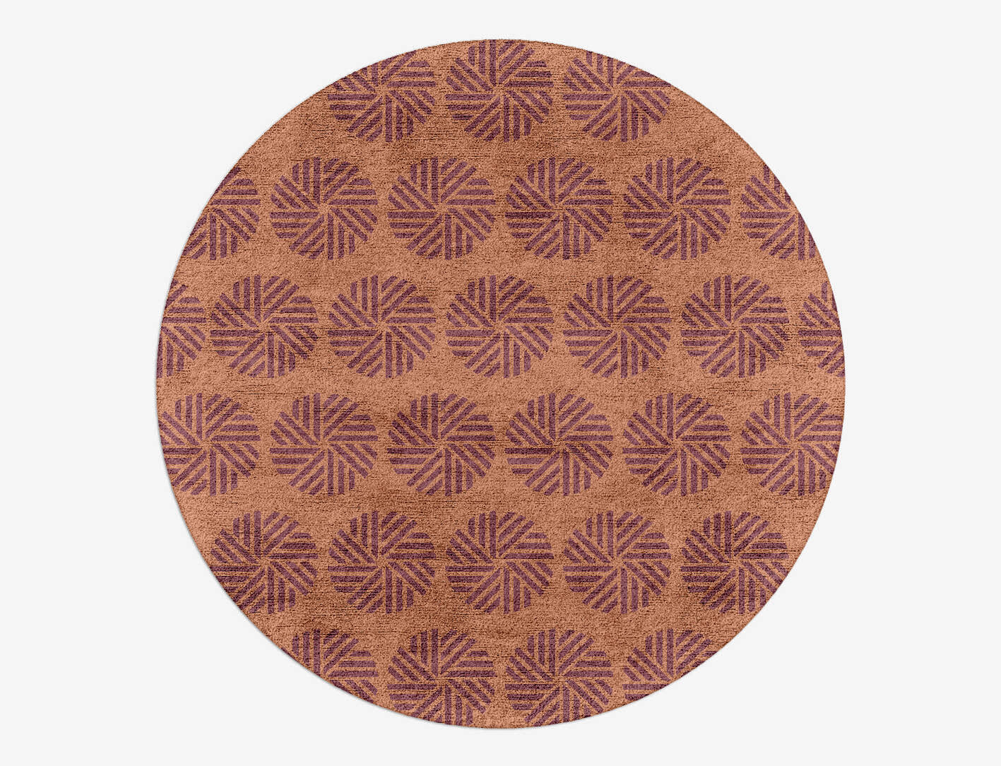 Lines Modern Geometrics Round Hand Tufted Bamboo Silk Custom Rug by Rug Artisan