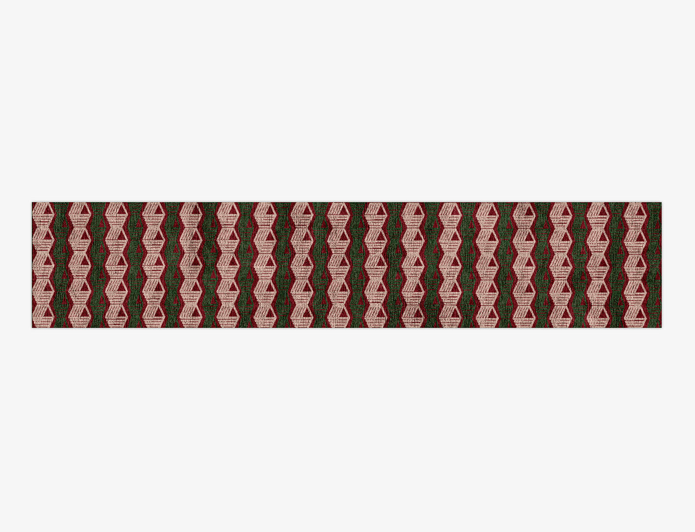 Links Modern Geometrics Runner Hand Knotted Bamboo Silk Custom Rug by Rug Artisan