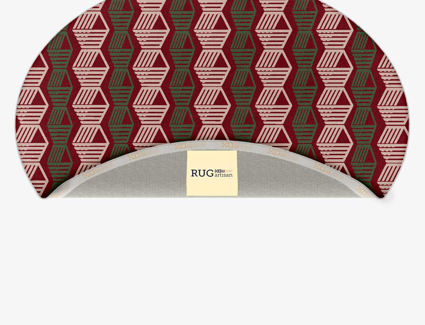 Links Geometric Oval Hand Tufted Pure Wool Custom Rug by Rug Artisan
