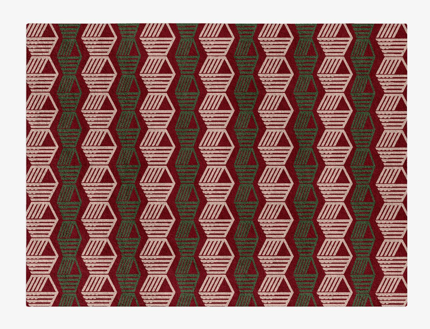 Links Modern Geometrics Rectangle Hand Tufted Pure Wool Custom Rug by Rug Artisan