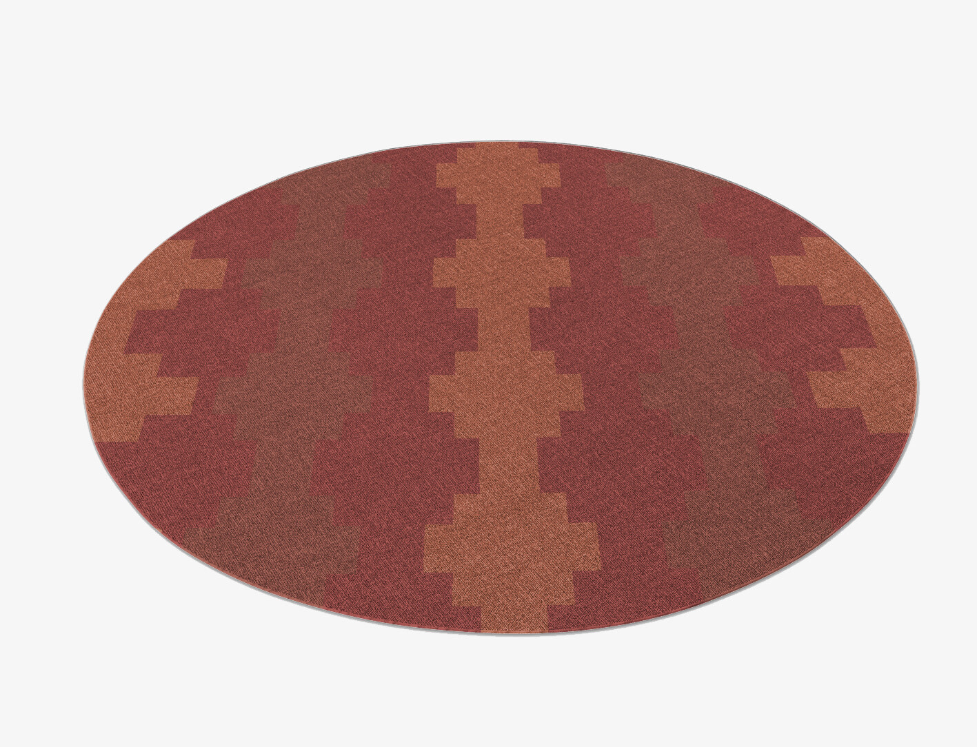 Linon Geometric Round Flatweave New Zealand Wool Custom Rug by Rug Artisan
