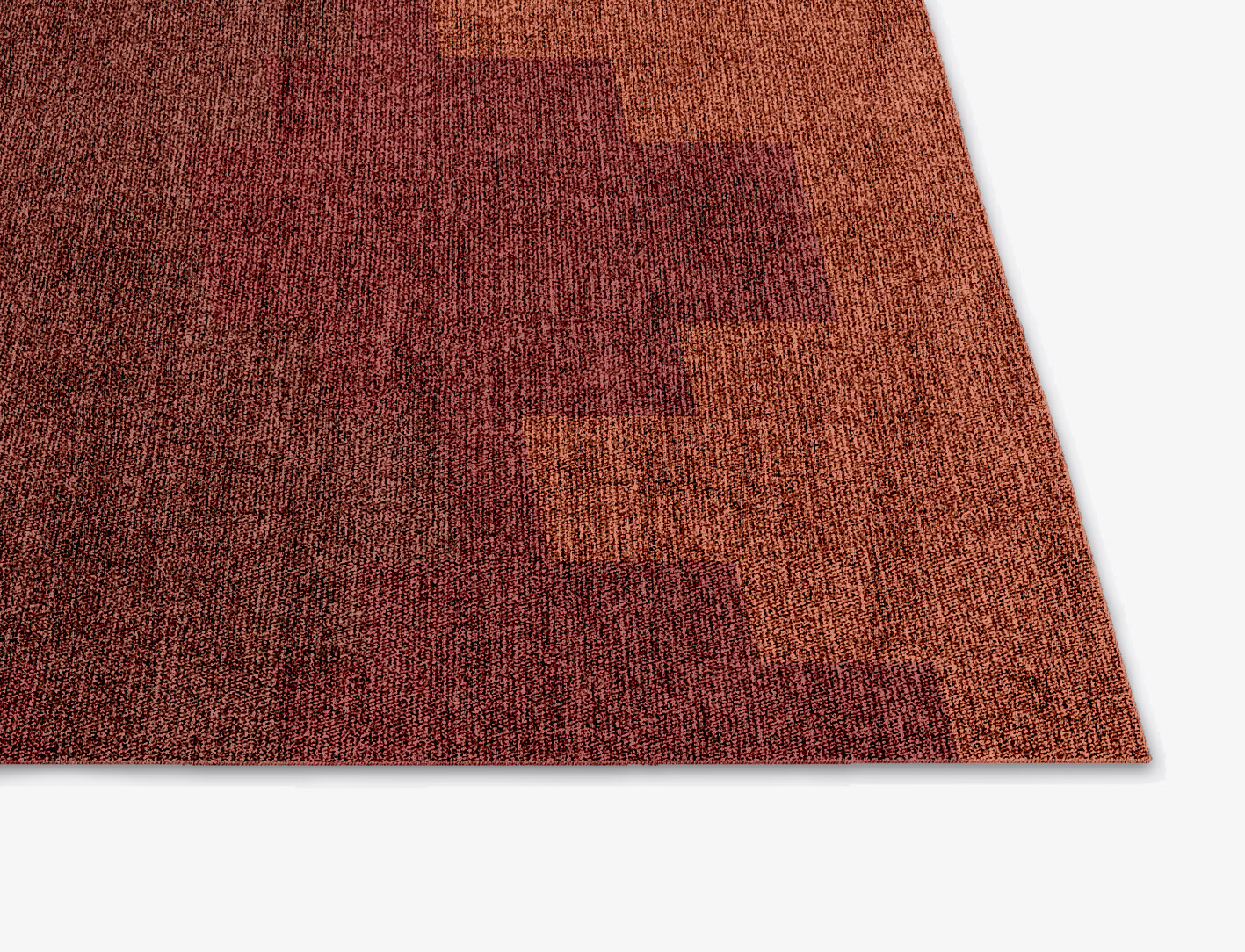 Linon Geometric Square Flatweave Bamboo Silk Custom Rug by Rug Artisan