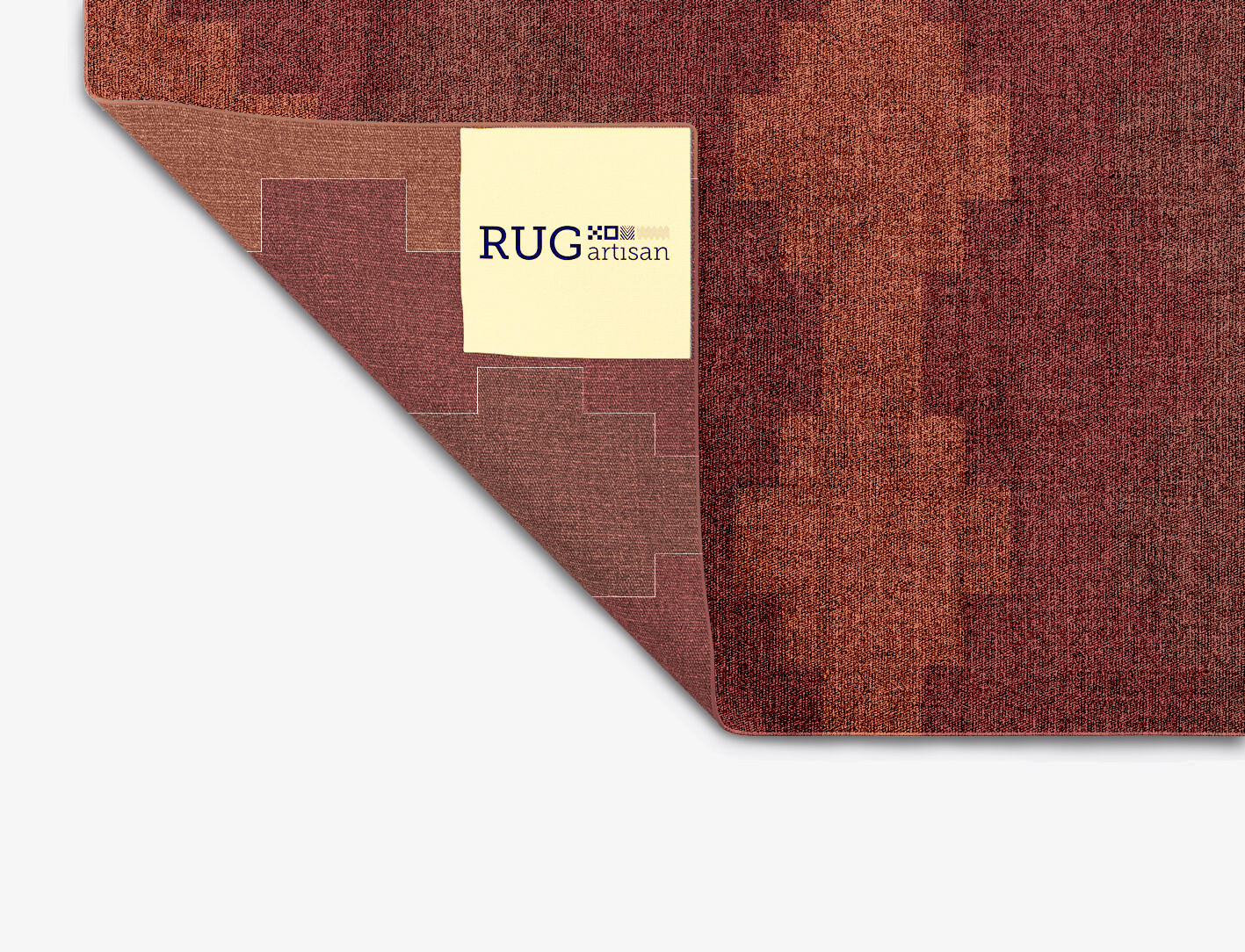 Linon Geometric Square Flatweave Bamboo Silk Custom Rug by Rug Artisan