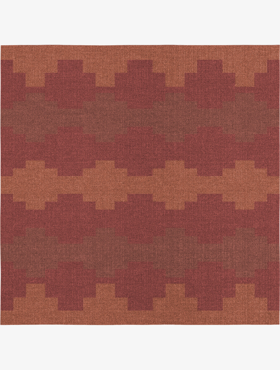 Linon Geometric Square Flatweave New Zealand Wool Custom Rug by Rug Artisan