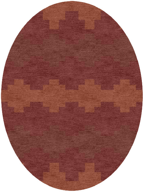 Linon Geometric Oval Hand Knotted Tibetan Wool Custom Rug by Rug Artisan